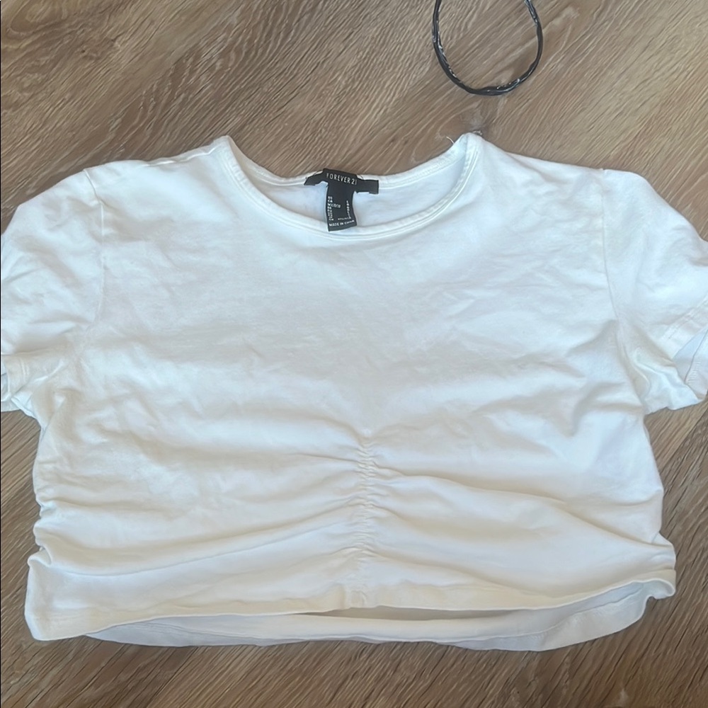 Forever 21 Classic White Crop Top